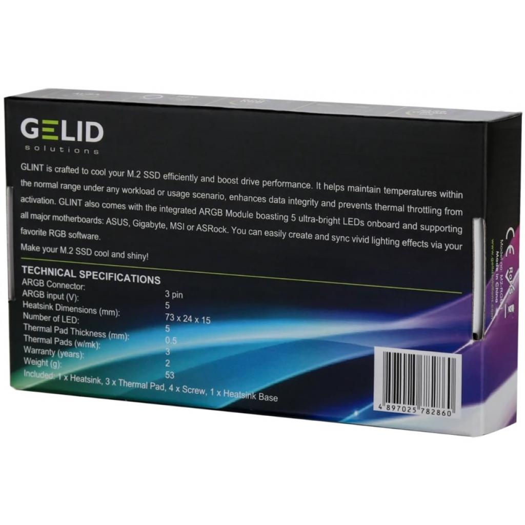 Радіатор охолодження Gelid Solutions GLINT ARGB M.2 2280 SSD (M2-RGB-01) Diawest