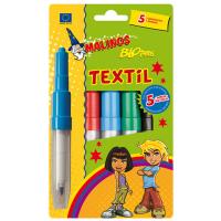 Фломастеры MALINOS аэрографы для ткани BLOpens Textil текстильные 5 шт (MA-300990) Diawest