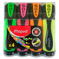 Маркер MAPED набор Fluo Peps Ultra Soft 1-5 мм 4 шт Цветные (MP.746047) Diawest