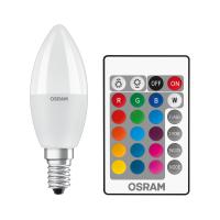 Лампочка OSRAM LED В40 4.5W 470Lm 2700К+RGB E14 пульт ДУ (4058075430853) Diawest