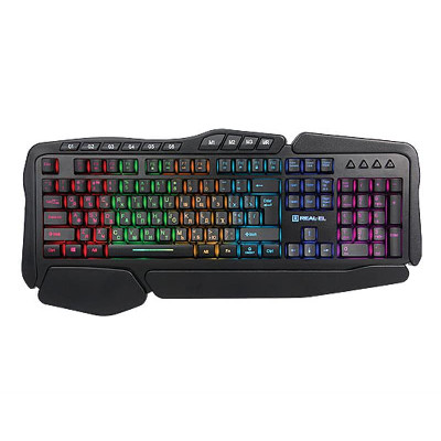Клавіатура REAL-EL Gaming 8900 RGB Macro (EL123100025) Diawest