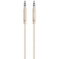 Кабель мультимедийный Jack 3.5mm - jack 3.5mm Premium 1.2m, gold Belkin (AV10164BT04-GLD) Diawest