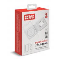 Зарядний пристрій ColorWay MagSafe Duo Charger 15W for iPhone (White) (CW-CHW32Q-WT) Diawest