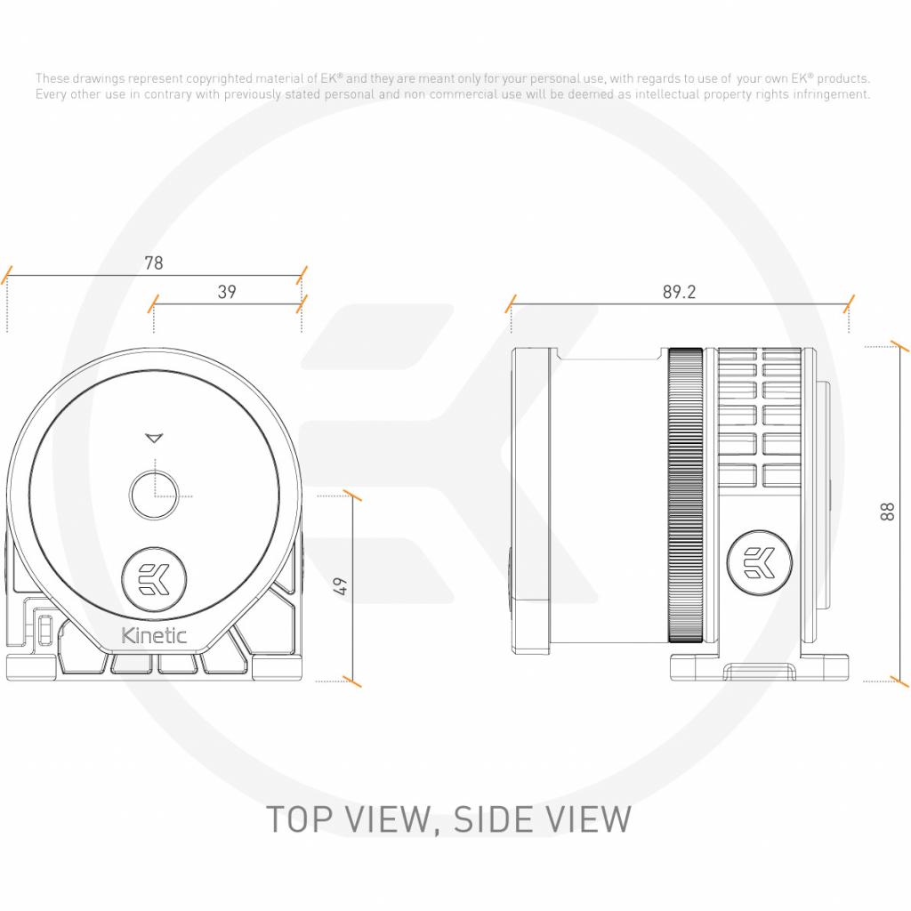 Помпа для СВО Ekwb EK-Quantum Inertia D5 PWM D-RGB - Plexi (3831109821930) Diawest