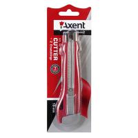 Нож канцелярский Axent 18 мм, metal runners, blister, gray-red (6602-А) Diawest