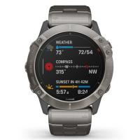 Смарт-часы Garmin fenix 6X Pro Solar, Titanium with vented titanium bracelet (010-02157-24) Diawest