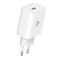 Зарядное устройство 2E USB Wall Charger QC3.0 DC5V/3A, Max 18W, white (2E-WC1USB18W-W) Diawest