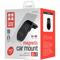 Универсальный автодержатель ColorWay Magnetic Metallic Air Vent-1 Black (CW-CHM04-BK) Diawest