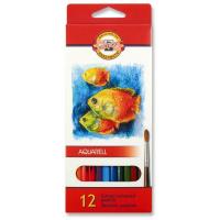 Карандаши цветные Koh-i-Noor Mondeluz Рибки акварельные 12 цветов (3716_p) Diawest