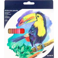 Олівці кольорові Kite Птахи акварельні 24 кольорів (K18-1050) Diawest