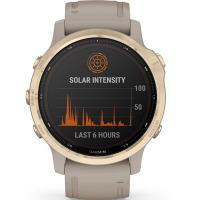 Смарт-часы Garmin fenix 6S Pro Solar, Light Gold with Light Sand Band, GPS nav (010-02409-11) Diawest