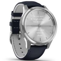 Смарт-часы Garmin vivomove Luxe, S/E EU, Silver, Navy, Leather (010-02241-20) Diawest