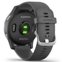 Смарт-годинник Garmin vivoactive 4, Shadow Grey with Silver Hardware, GPS navy (010-02174-03) Diawest
