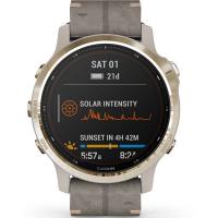 Смарт-часы Garmin fenix 6S Pro Solar, Light Gold with Shale Gray Suede Band, G (010-02409-26) Diawest