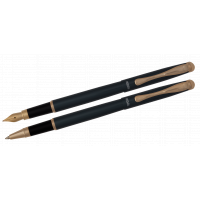 Ручка пір'яна Regal набір перо + ролер в подарунковому футлярі Перлинно-чорний (R12216.L.RF) Diawest