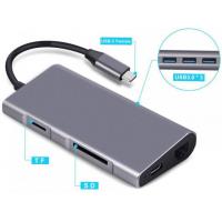 Перехідник Dynamode USB3.1 Type-C to HDMI, 3хUSB3.0, RJ45, USB Type-C Female, SD (Dock-USB-TypeC-HDMI-USB3.0-RJ45) Diawest