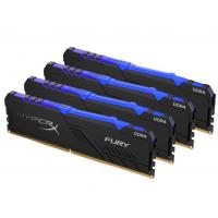Модуль пам'яті для комп'ютера DDR4 64GB (4x16GB) 3200 MHz HyperX Fury RGB HyperX (Kingston Fury) (HX432C16FB4AK4/64) Diawest