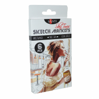 Маркер Santi набір двосторонніх sketch Skin Tones 6 шт (390568) Diawest