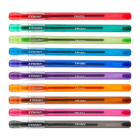 Ручка гелевая Unimax набор Trigel-3 ассорти цветов 0.5 мм, 10 цветов корпуса (UX-132-20) Diawest