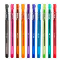 Ручка гелевая Unimax набор Trigel-3 ассорти цветов 0.5 мм, 10 цветов корпуса (UX-132-20) Diawest