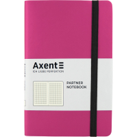 Блокнот Axent Partner Soft, 125х195, 96арк, кліт, рожевий (8206-10-A) Diawest