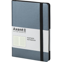 Блокнот Axent Partner Soft, 125х195, 96арк, кліт, срібно-синій (8206-14-A) Diawest