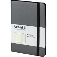 Блокнот Axent Partner Soft, 125х195, 96арк, кліт, сірий (8206-15-A) Diawest