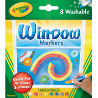Фломастери Crayola Набір Washable для малювання на склі 8 шт (256344.024) Diawest