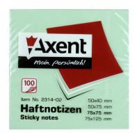 Папір для нотаток Axent with adhesive layer 75x75мм, 100sheets., pastel green (2314-02-А) Diawest