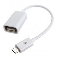 Дата кабель OTG USB 2.0 AF to Micro 5P 0.16m white Lapara (LA-UAFM-OTG white) Diawest