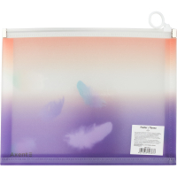 Папка на блискавці Axent А5 zip-lock Colourful Feather 02 (1462-92-A) Diawest