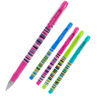 Ручка кулькова Axent Stripes 0,5 мм синя mix 4 дизайну (AB1049-10-A) Diawest