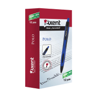 Ручка масляная Axent Polo автоматическая Синяя 0.7 мм (AB1066-02-A) Diawest