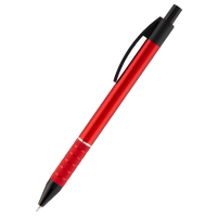 Ручка масляна Axent Prestige автоматична метал. корпус червоний, Синя 0.7 мм (AB1086-06-02) Diawest