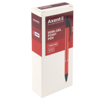 Ручка масляная Axent Prestige автоматическая метал. корпус красный, Синяя 0.7 мм (AB1086-06-02) Diawest