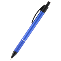 Ручка масляна Axent Prestige автоматична метал. корпус синій, Синя 0.7 мм (AB1086-02-02) Diawest