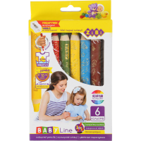 Карандаши цветные ZiBi Baby Line Mini Super Jumbo с точилкой 6 цв. (ZB.2453) Diawest