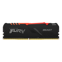 Модуль пам'яті для комп'ютера DDR4 16GB 2666 MHz Fury Beast RGB Kingston Fury (ex.HyperX) (KF426C16BB1A/16) Diawest