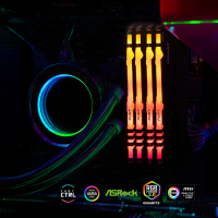 Модуль пам'яті для комп'ютера DDR4 16GB 2666 MHz Fury Beast RGB Kingston Fury (ex.HyperX) (KF426C16BB1A/16) Diawest