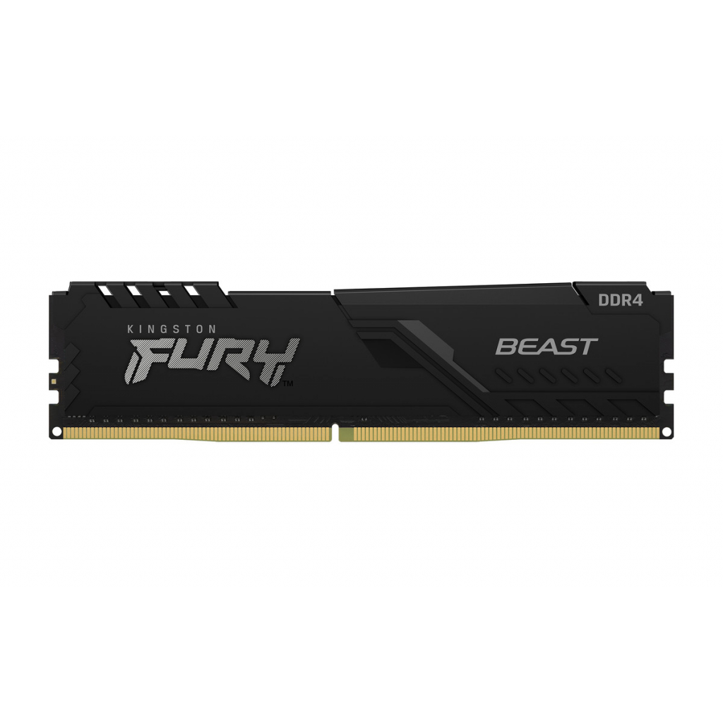 Модуль пам'яті для комп'ютера DDR4 8GB 2666 MHz Fury Beast Black Kingston Fury (ex.HyperX) (KF426C16BB/8) Diawest