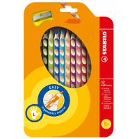 Олівці кольорові Stabilo EASYcolors для лівші з точилкою 12 кольорів (290223) Diawest