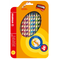 Олівці кольорові Stabilo EASYcolors для правші з точилкою 12 кольорів (290224) Diawest