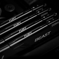 Модуль пам'яті для комп'ютера DDR4 16GB 2666 MHz Fury Beast Black HyperX (Kingston Fury) (KF426C16BB1/16) Diawest