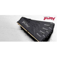 Модуль пам'яті для комп'ютера DDR4 16GB 2666 MHz Fury Beast Black HyperX (Kingston Fury) (KF426C16BB1/16) Diawest
