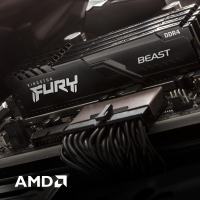 Модуль пам'яті для комп'ютера DDR4 32GB (2x16GB) 2666 MHz Fury Beast Black HyperX (Kingston Fury) (KF426C16BB1K2/32) Diawest