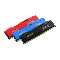 Модуль пам'яті для комп'ютера DDR3 8GB (2x4GB) 1866 MHz Fury Beast Black Kingston Fury (ex.HyperX) (KF318C10BBK2/8) Diawest