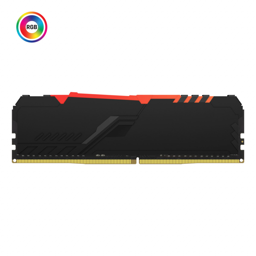 Модуль пам'яті для комп'ютера DDR4 16GB 3200 MHz Fury Beast RGB HyperX (Kingston Fury) (KF432C16BB1A/16) Diawest