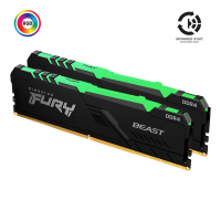 Модуль пам'яті для комп'ютера DDR4 16GB (2x8GB) 3600 MHz Fury Beast RGB Kingston Fury (ex.HyperX) (KF436C17BBAK2/16) Diawest