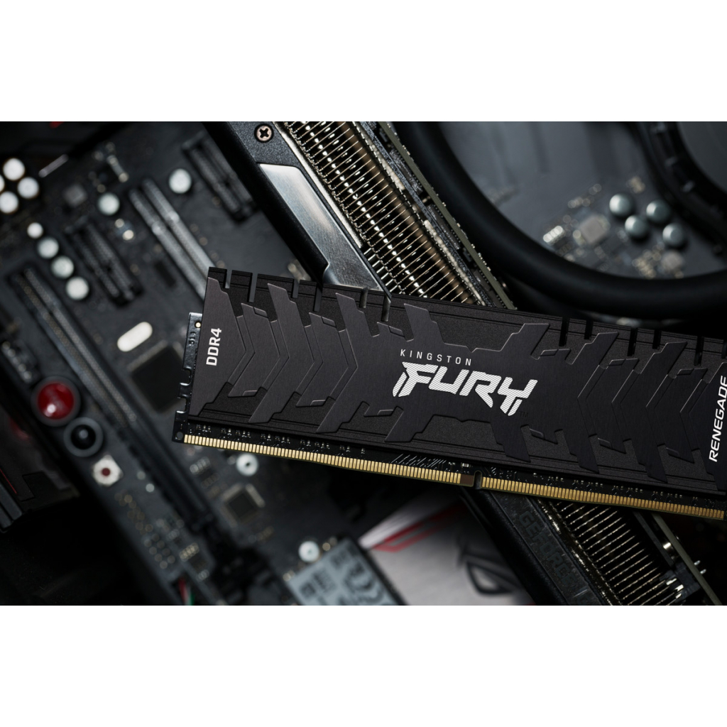 Модуль пам'яті для комп'ютера DDR4 16GB (2x8GB) 3600 MHz Fury Renegade Black Kingston Fury (ex.HyperX) (KF436C16RBK2/16) Diawest
