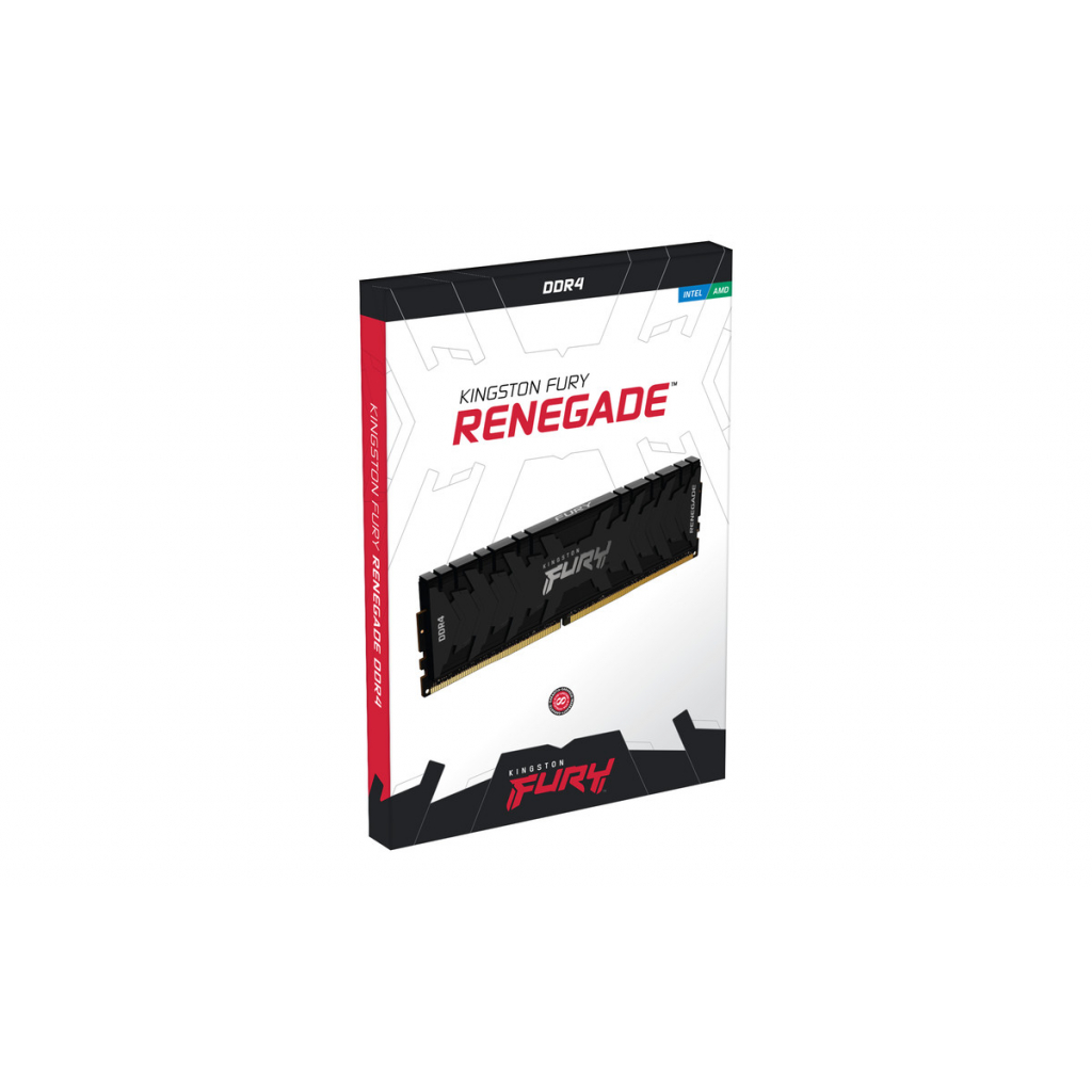 Модуль пам'яті для комп'ютера DDR4 16GB (2x8GB) 3600 MHz Fury Renegade Black Kingston Fury (ex.HyperX) (KF436C16RBK2/16) Diawest